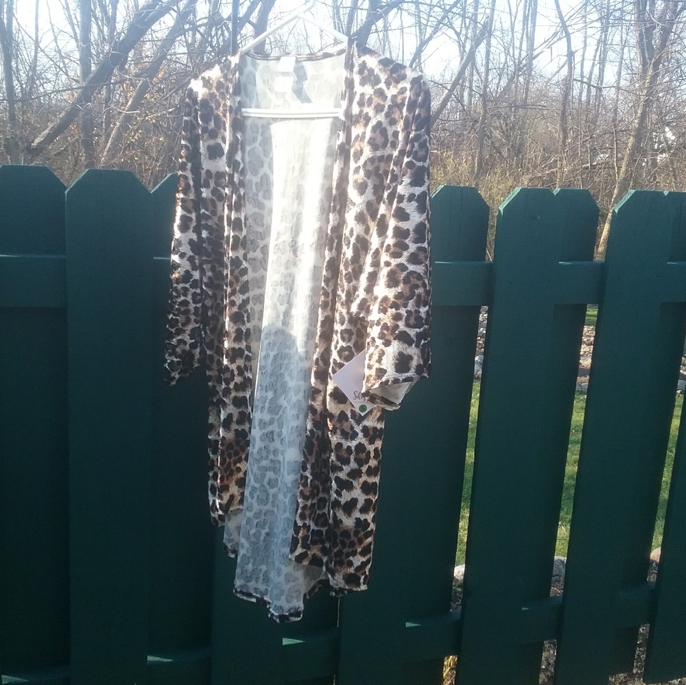 Leopard Animal Print Kimono NEW - Picture 3 of 8